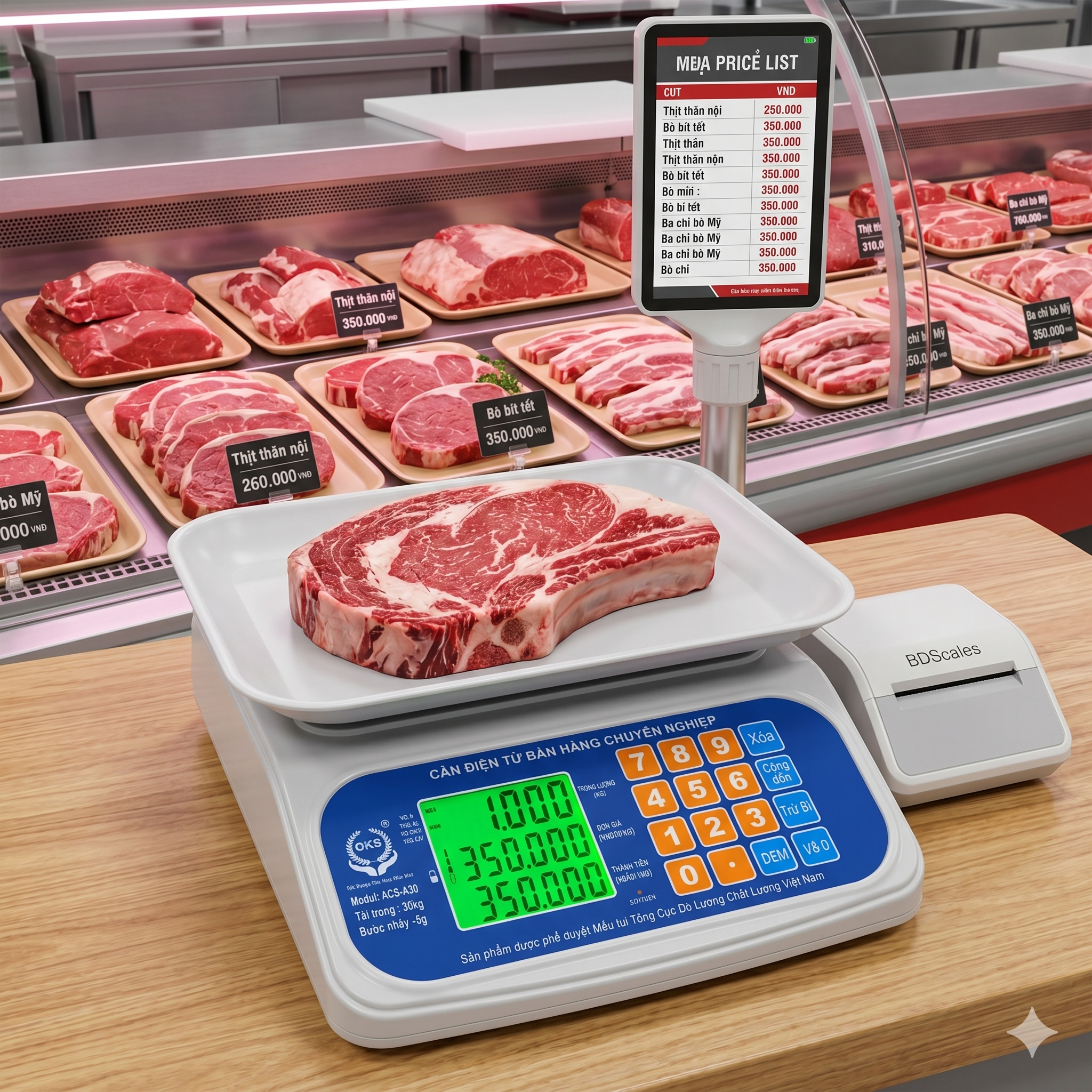 Cân bàn hàng chuyên nghiệp ACS-A30,cân tối đa 30kg