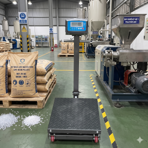 Cân bàn điện tử OSK có bánh xe tải trọng 300kg