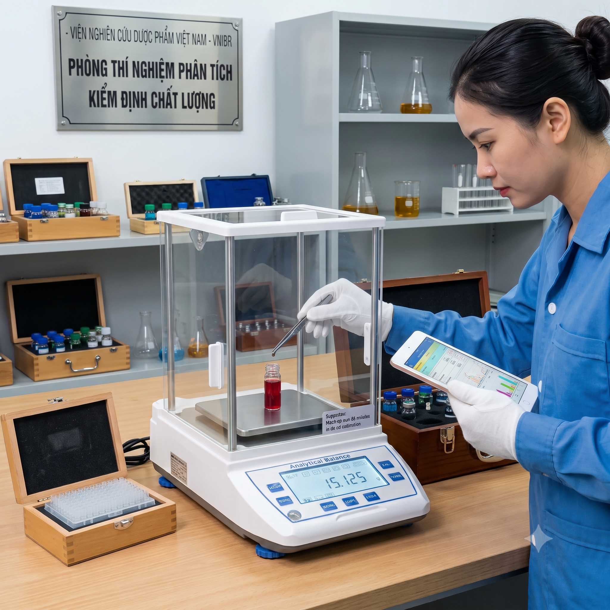 Cân phòng LAB độ chính xác cao, mức cân đến 2.000g/0.001g